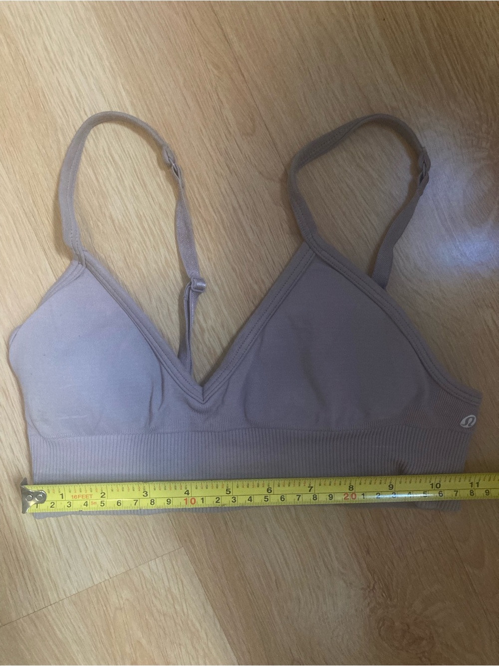 Lululemon blush pink sports bralette